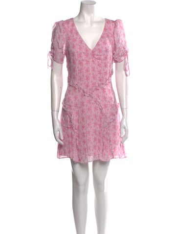 LoveShackFancy Dresses Floral Print Mini Dress M