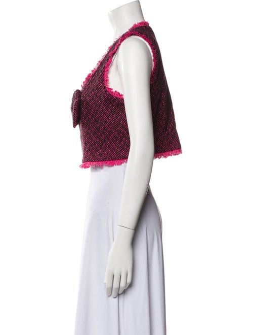 LoveShackFancy Printed Scoop Neck Crop Top