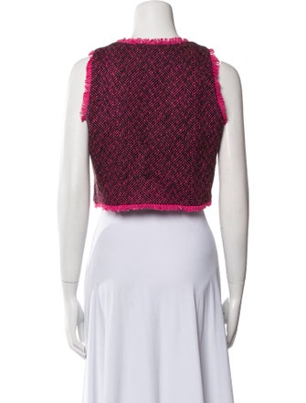 LoveShackFancy Printed Scoop Neck Crop Top