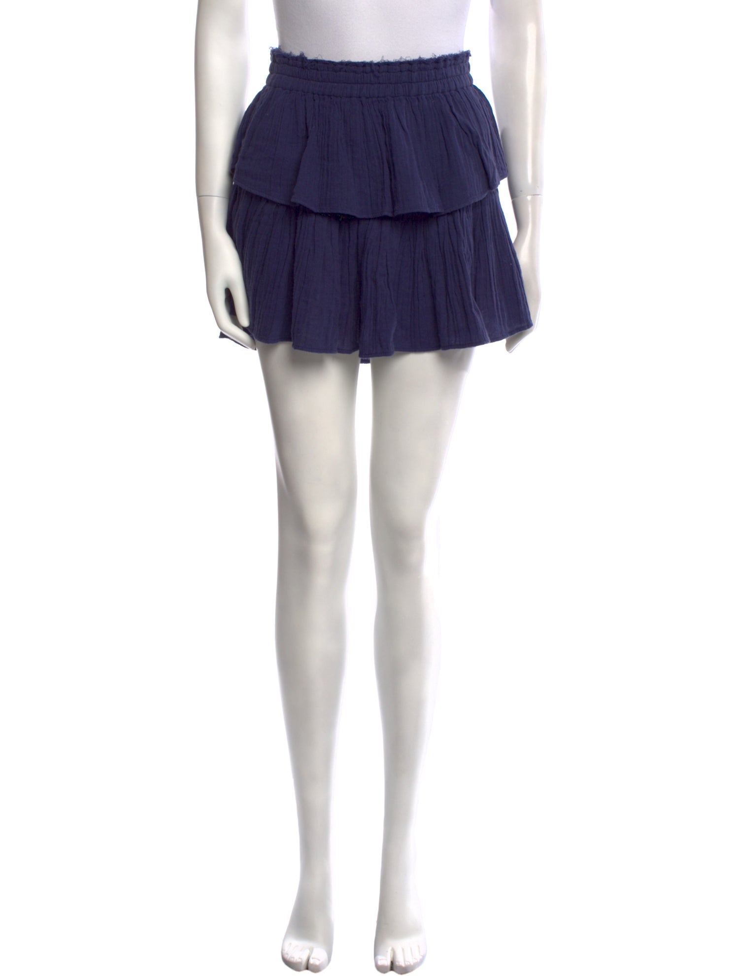 LoveShackFancy Ruffle Embellishment Mini Skirt