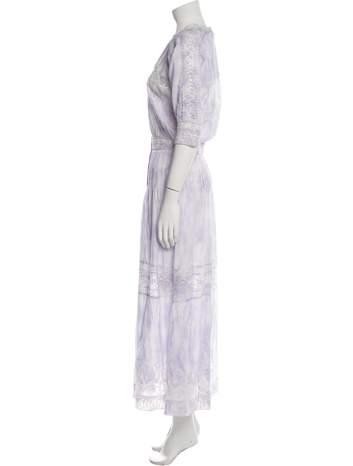 LoveShackFancy Floral Print Long Dress