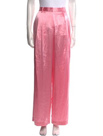 LoveShackFancy Silk Wide Leg Pants