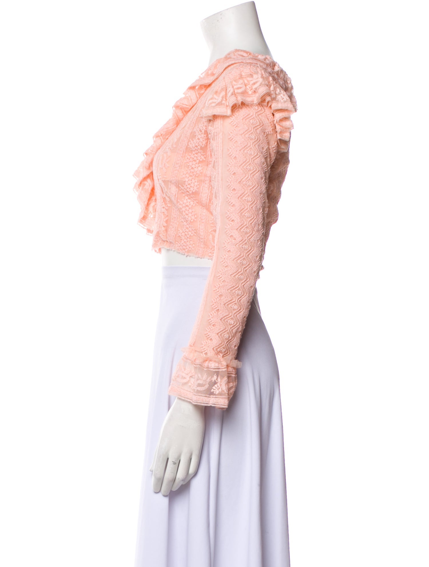 LoveShackFancy Nylon Lace Pattern Bolero