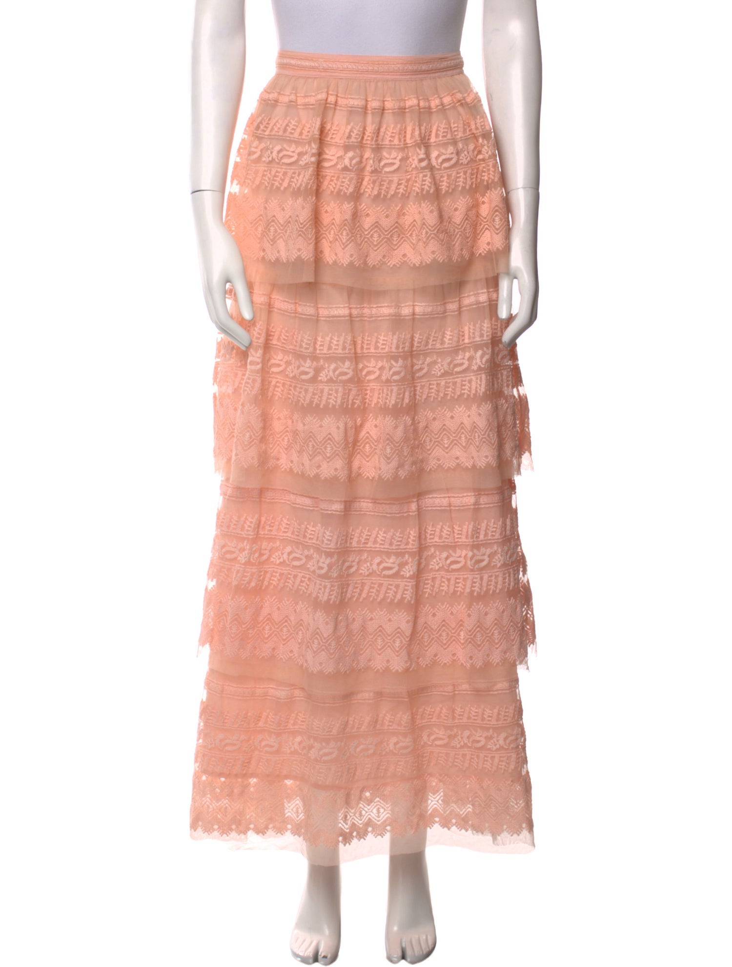 LoveShackFancy Nylon Long Skirt