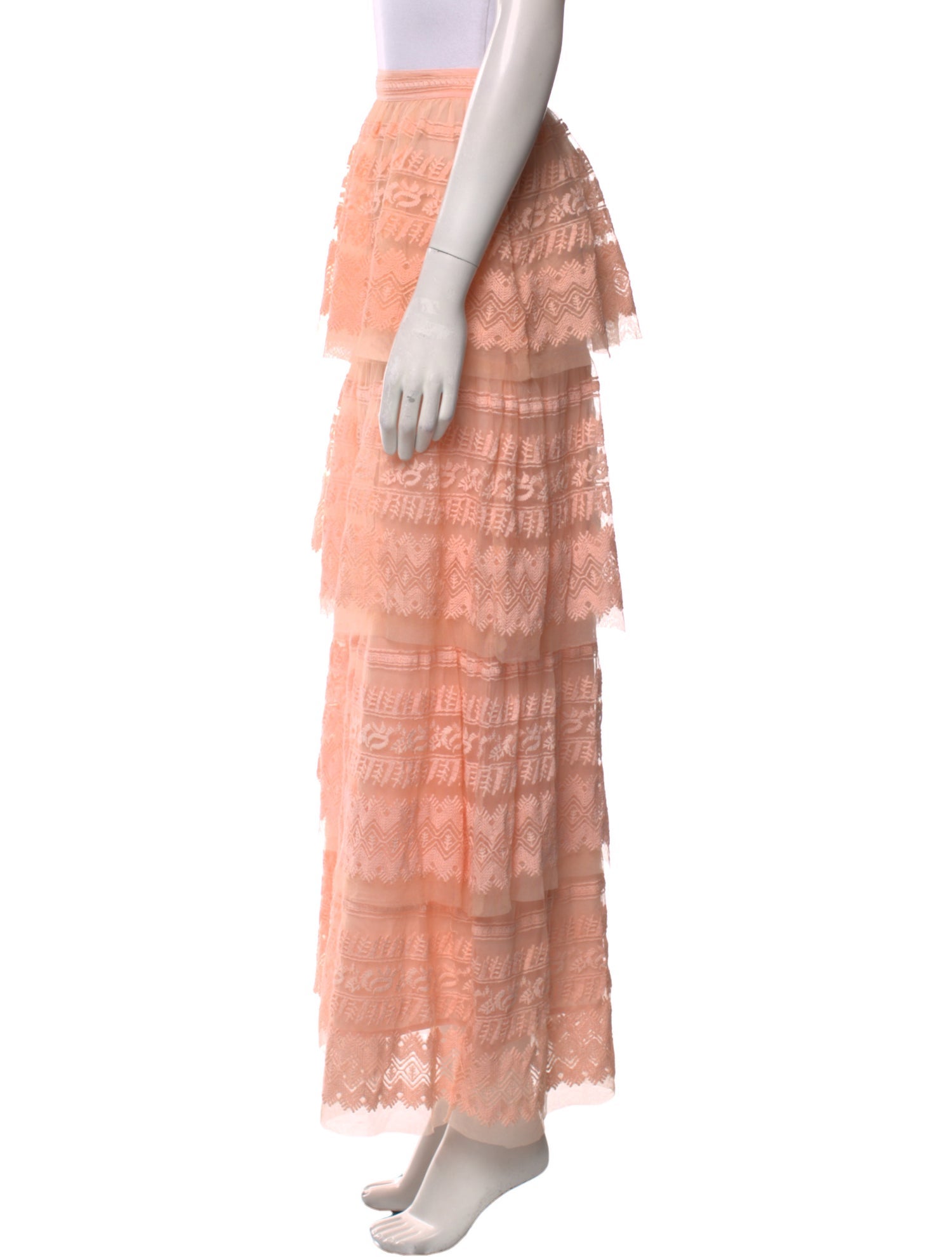 LoveShackFancy Nylon Long Skirt