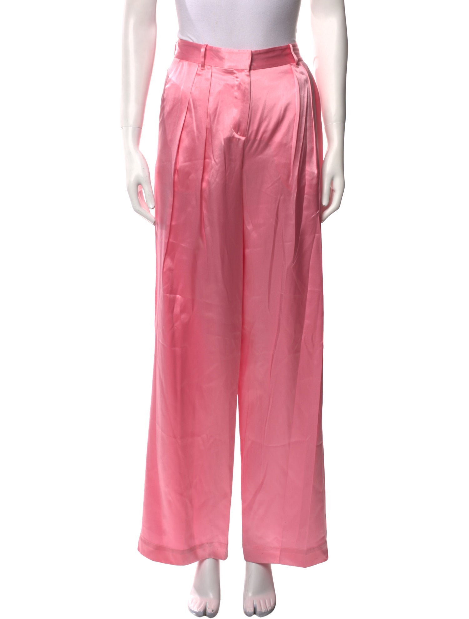 LoveShackFancy Silk Wide Leg Pants