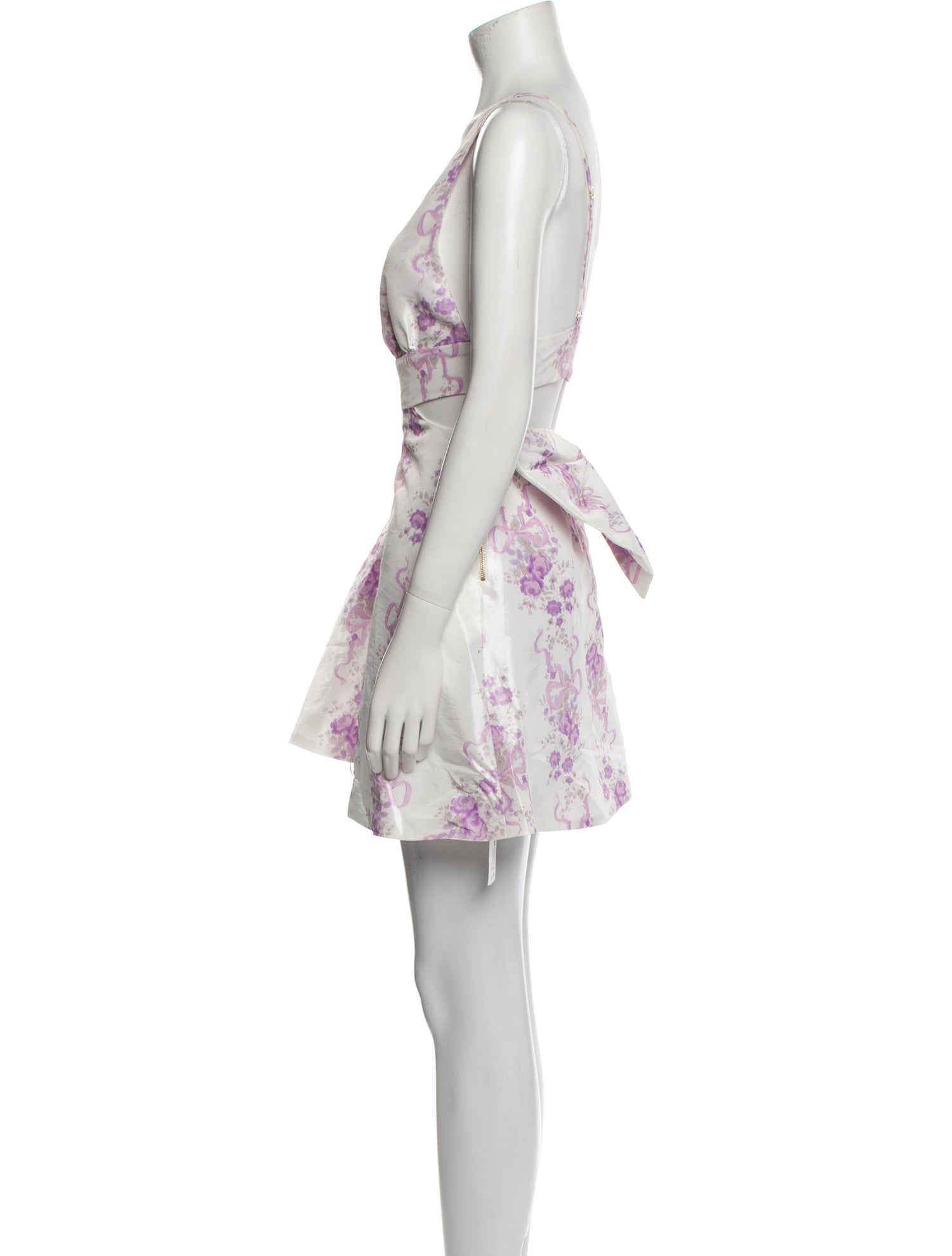 LoveShackFancy Floral Print Mini Dress