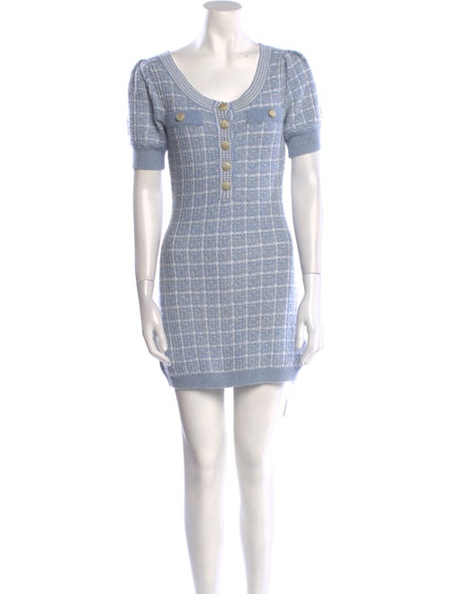 LoveShackFancy Plaid Print Mini Dress