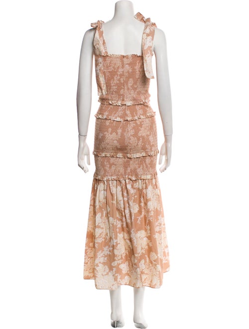 LoveShackFancy Printed Midi Length Dress