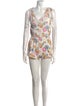 LoveShackFancy Floral Print V-Neck Romper