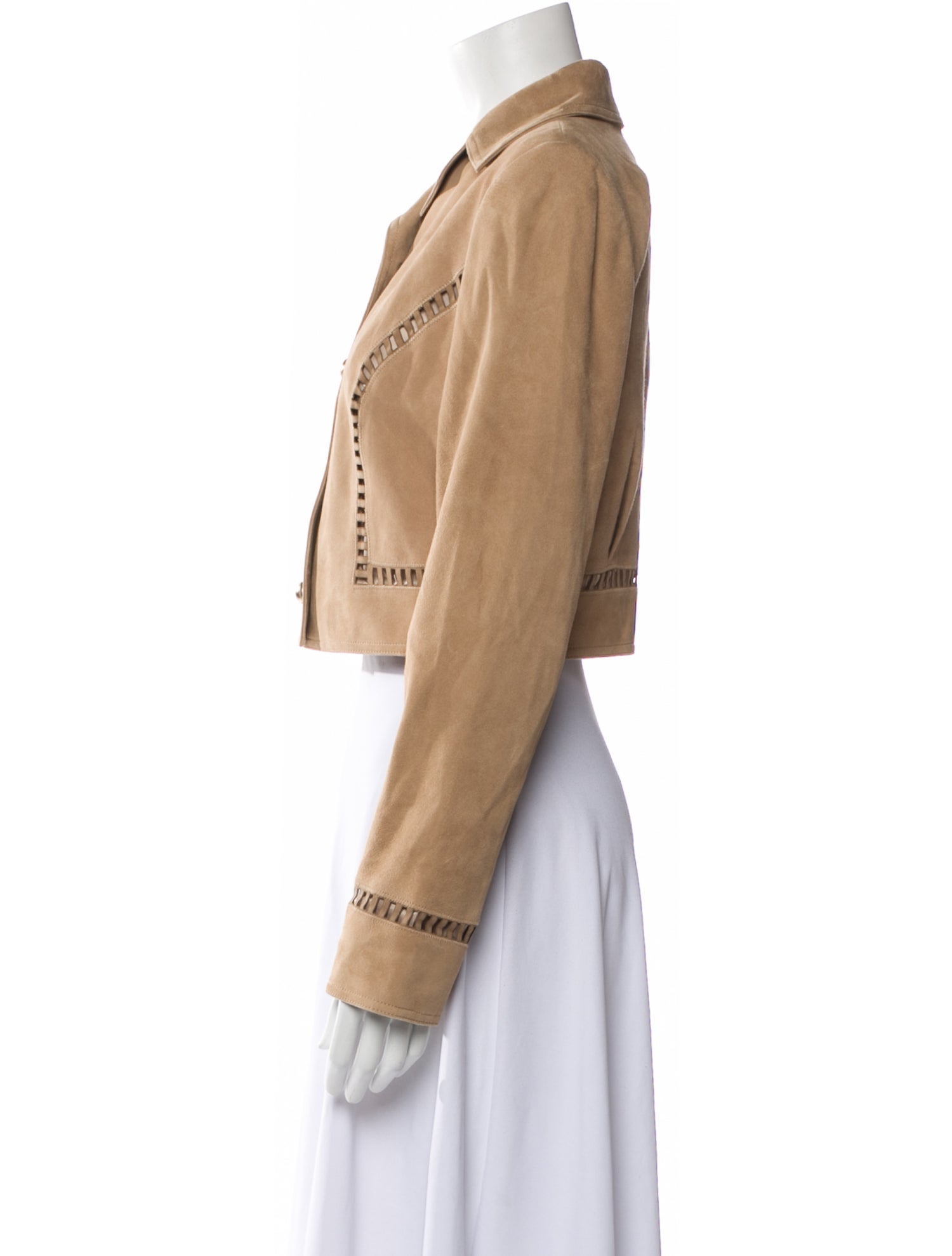 LoveShackFancy Leather Denim Jacket