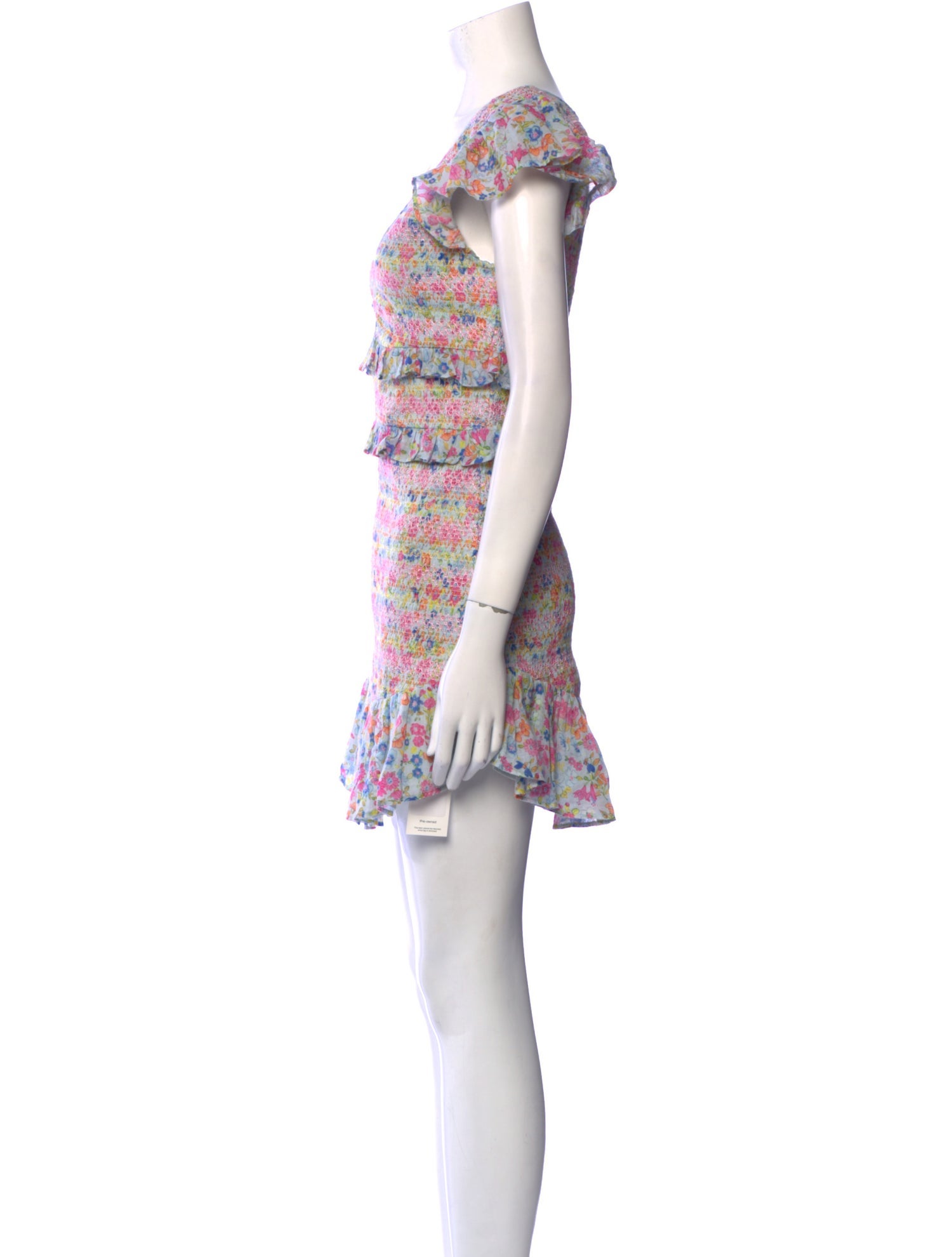 LoveShackFancy Floral Print Mini Dress