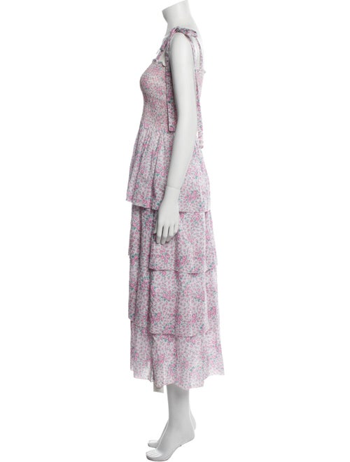 LoveShackFancy Floral Print Long Dress