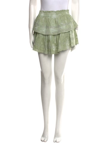 LoveShackFancy Skirts Ruffle Embellishment Mini Skirt S