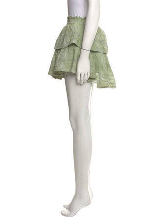 LoveShackFancy Ruffle Embellishment Mini Skirt