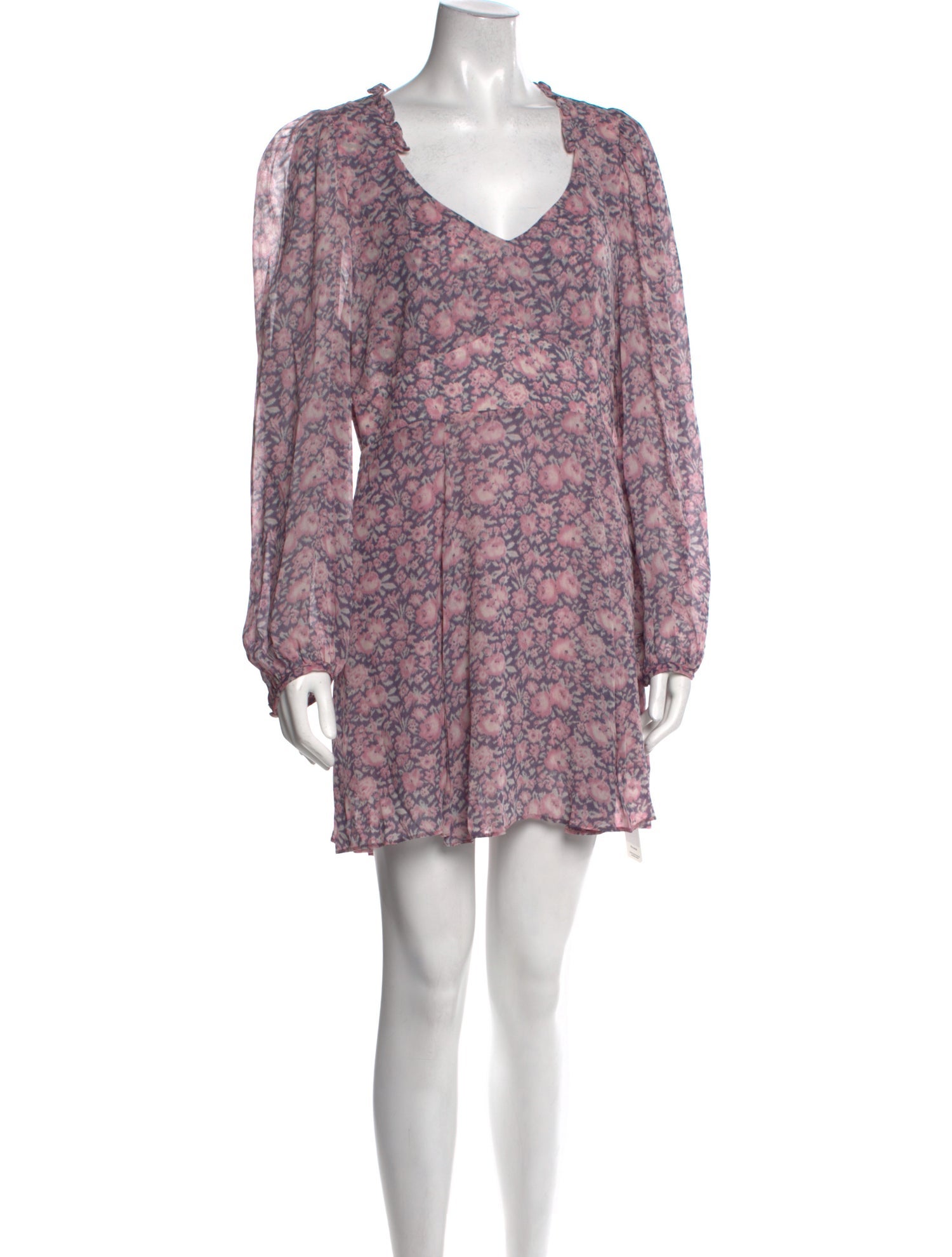 LoveShackFancy Floral Print Mini Dress