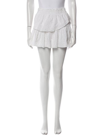 LoveShackFancy Ruffle Embellishment Mini Skirt