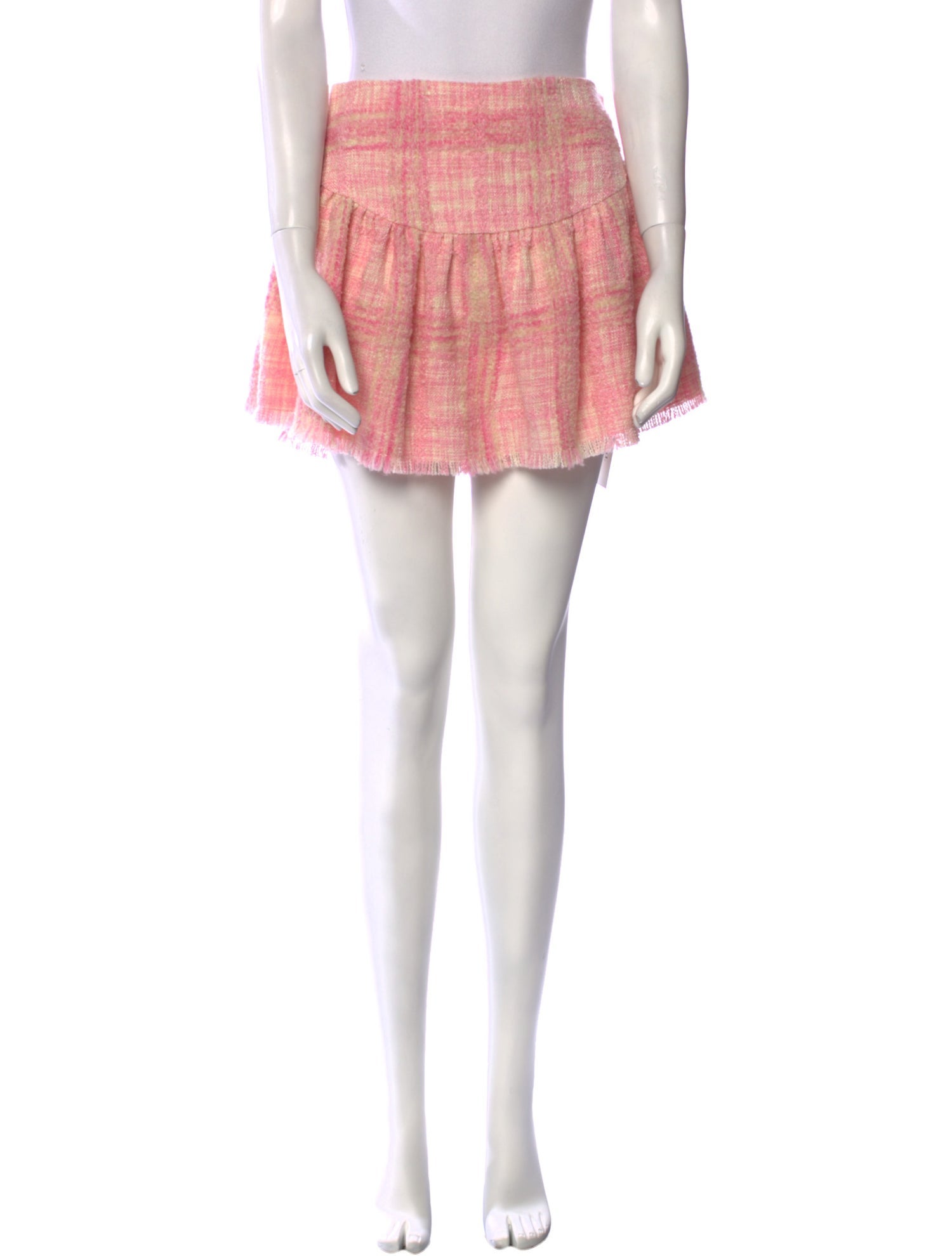 LoveShackFancy Tweed Pattern Mini Skirt