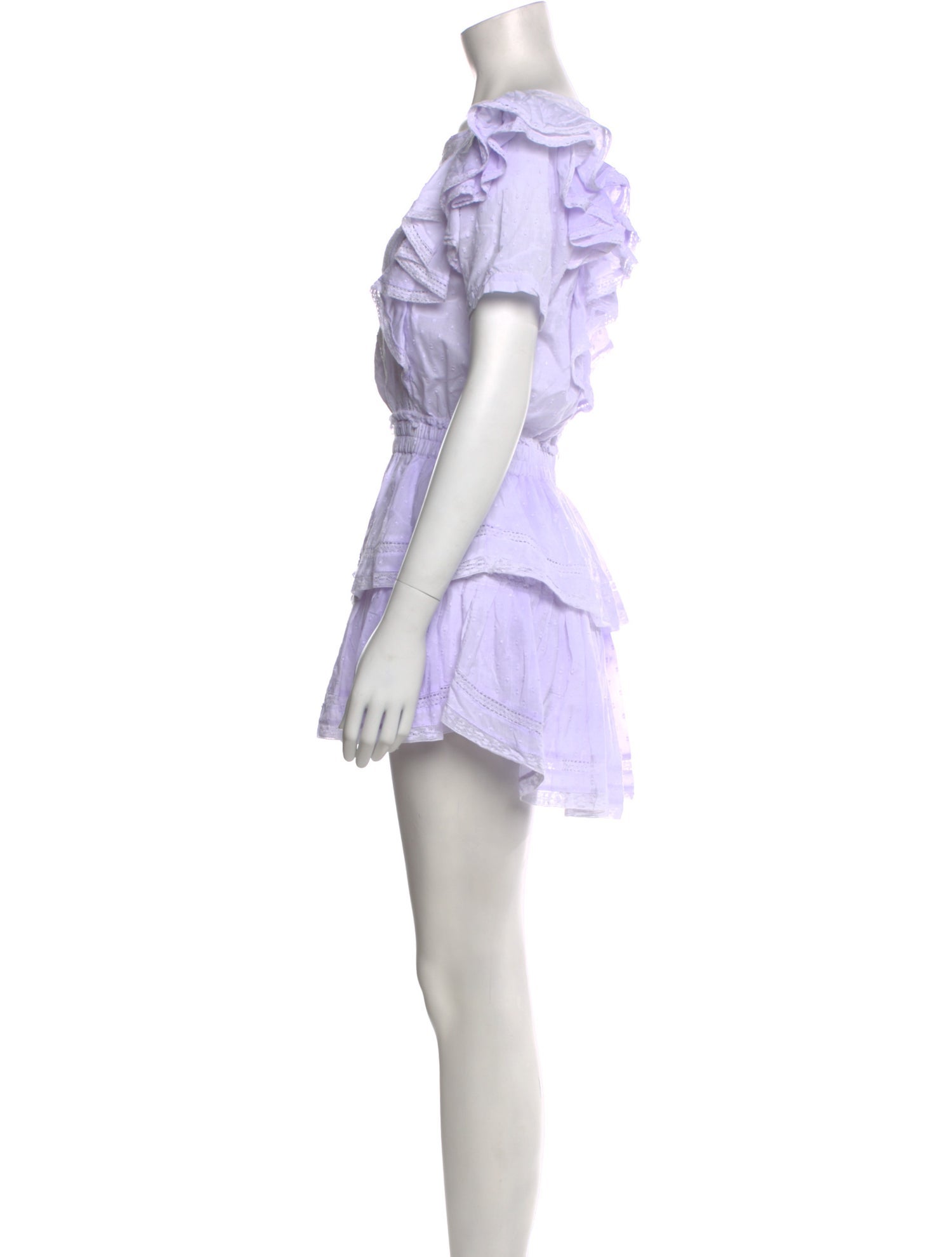 LoveShackFancy Scoop Neck Mini Dress