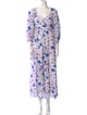 LoveShackFancy Floral Print Long Dress