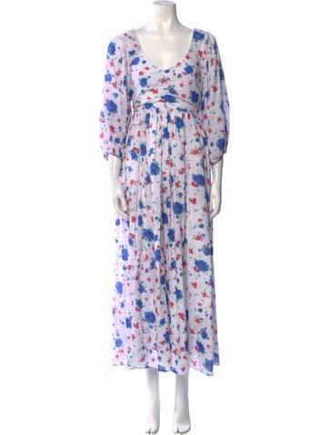LoveShackFancy Dresses Floral Print Long Dress M