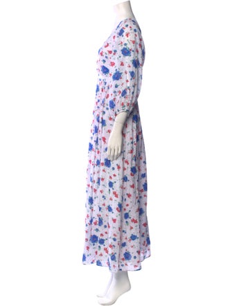 LoveShackFancy Floral Print Long Dress
