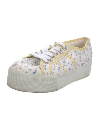LoveShackFancy Canvas Floral Print Sneakers