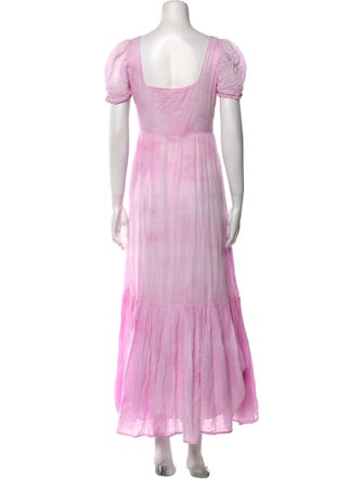 LoveShackFancy Square Neckline Long Dress