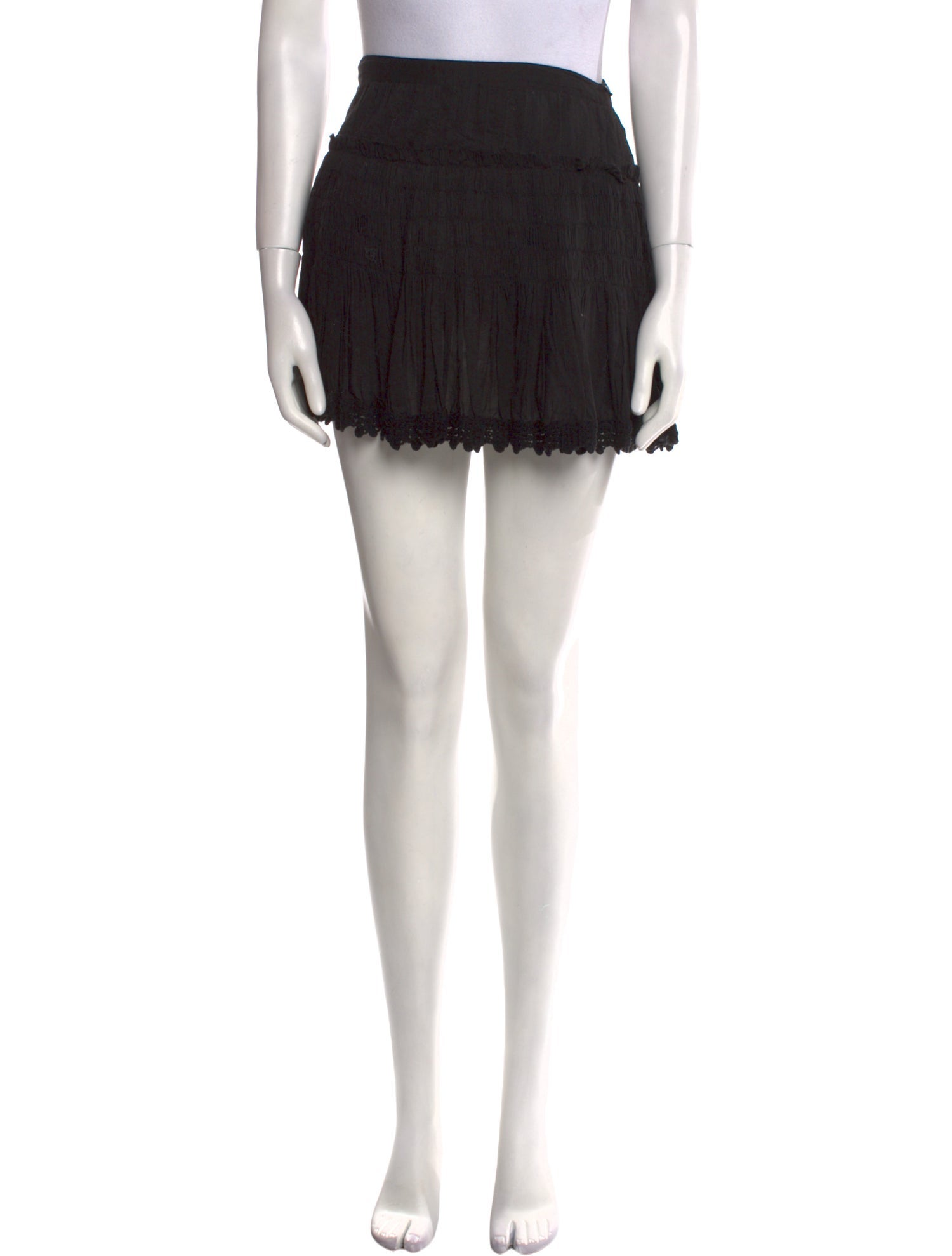 LoveShackFancy Ruffle Embellishment Mini Skirt