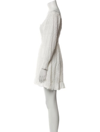 LoveShackFancy Square Neckline Mini Dress