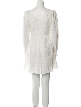 LoveShackFancy Square Neckline Mini Dress