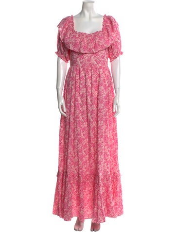 LoveShackFancy Dresses Floral Print Long Dress M
