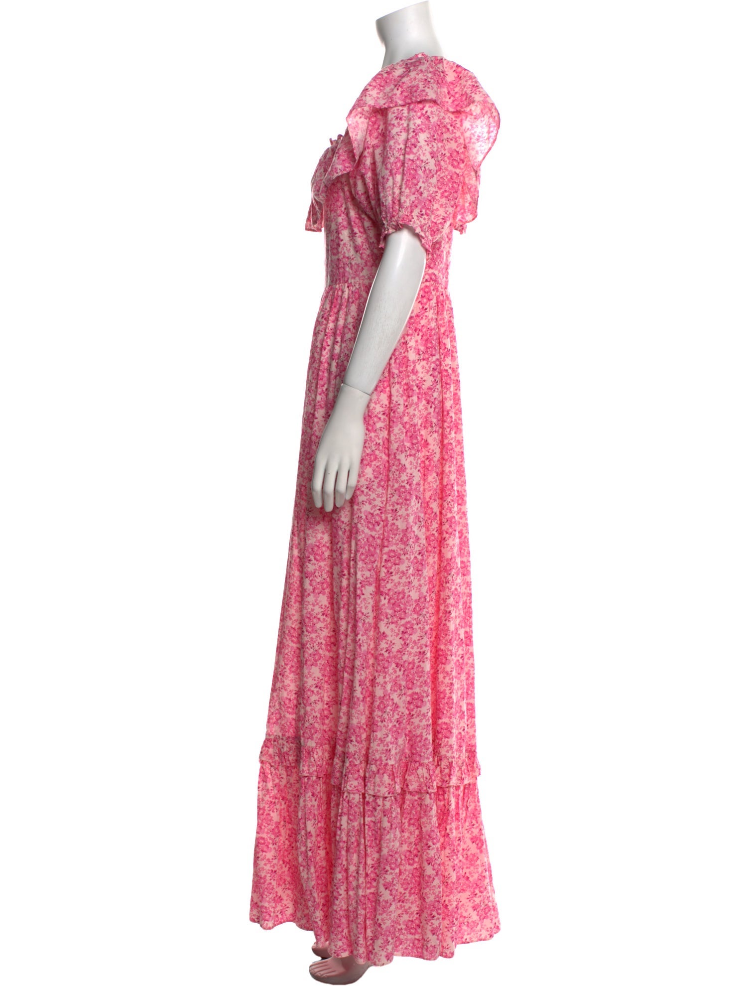 LoveShackFancy Floral Print Long Dress