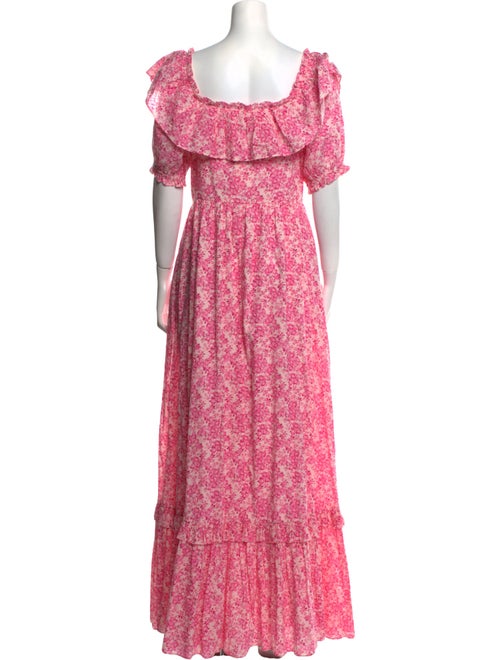 LoveShackFancy Floral Print Long Dress