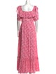 LoveShackFancy Floral Print Long Dress