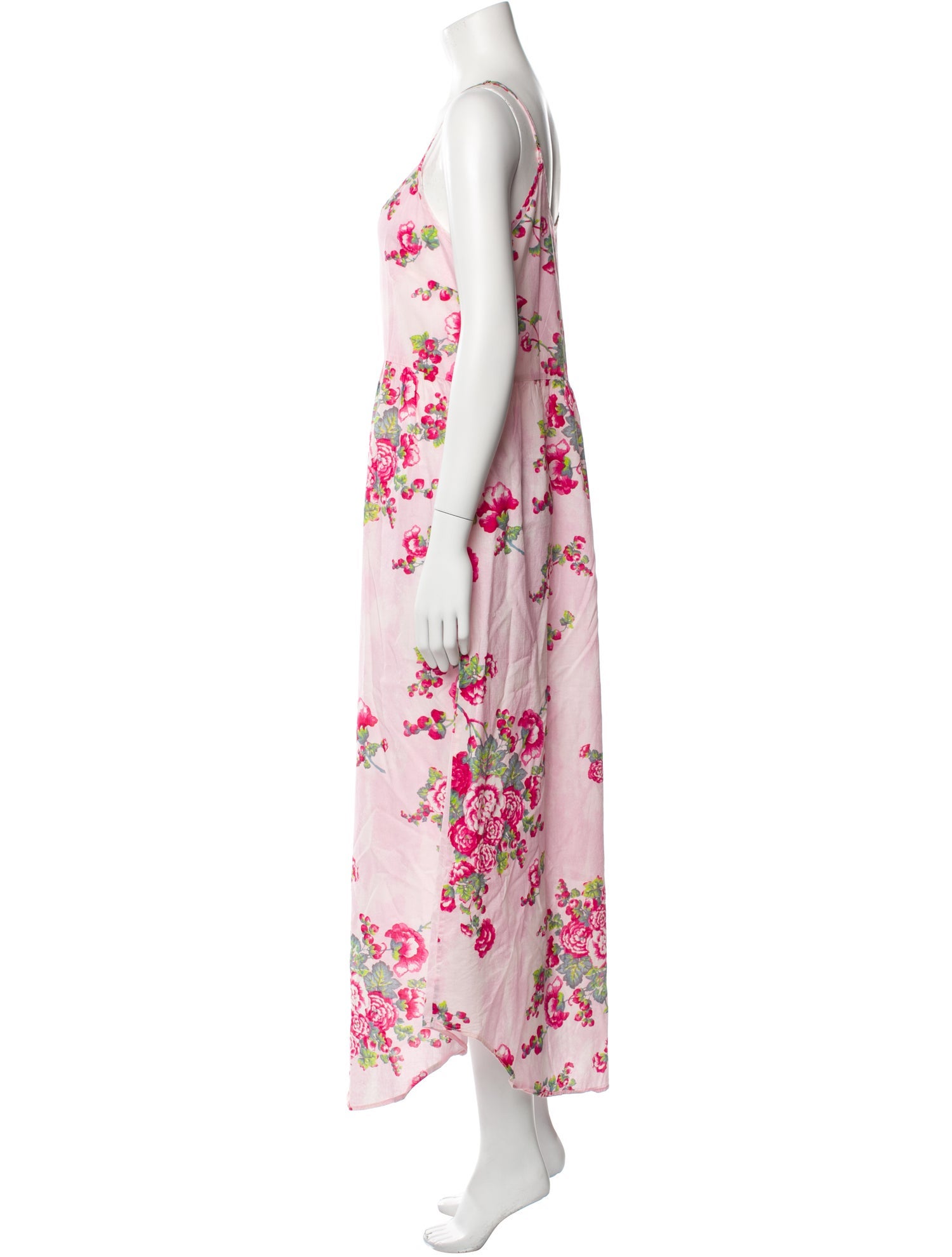 LoveShackFancy Floral Print Long Dress