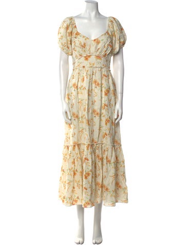 LoveShackFancy Dresses Floral Print Long Dress XL