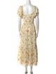 LoveShackFancy Floral Print Long Dress