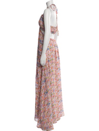 LoveShackFancy Floral Print Long Dress