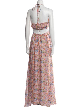 LoveShackFancy Floral Print Long Dress