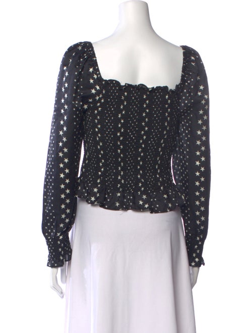 LoveShackFancy Printed Square Neckline Crop Top