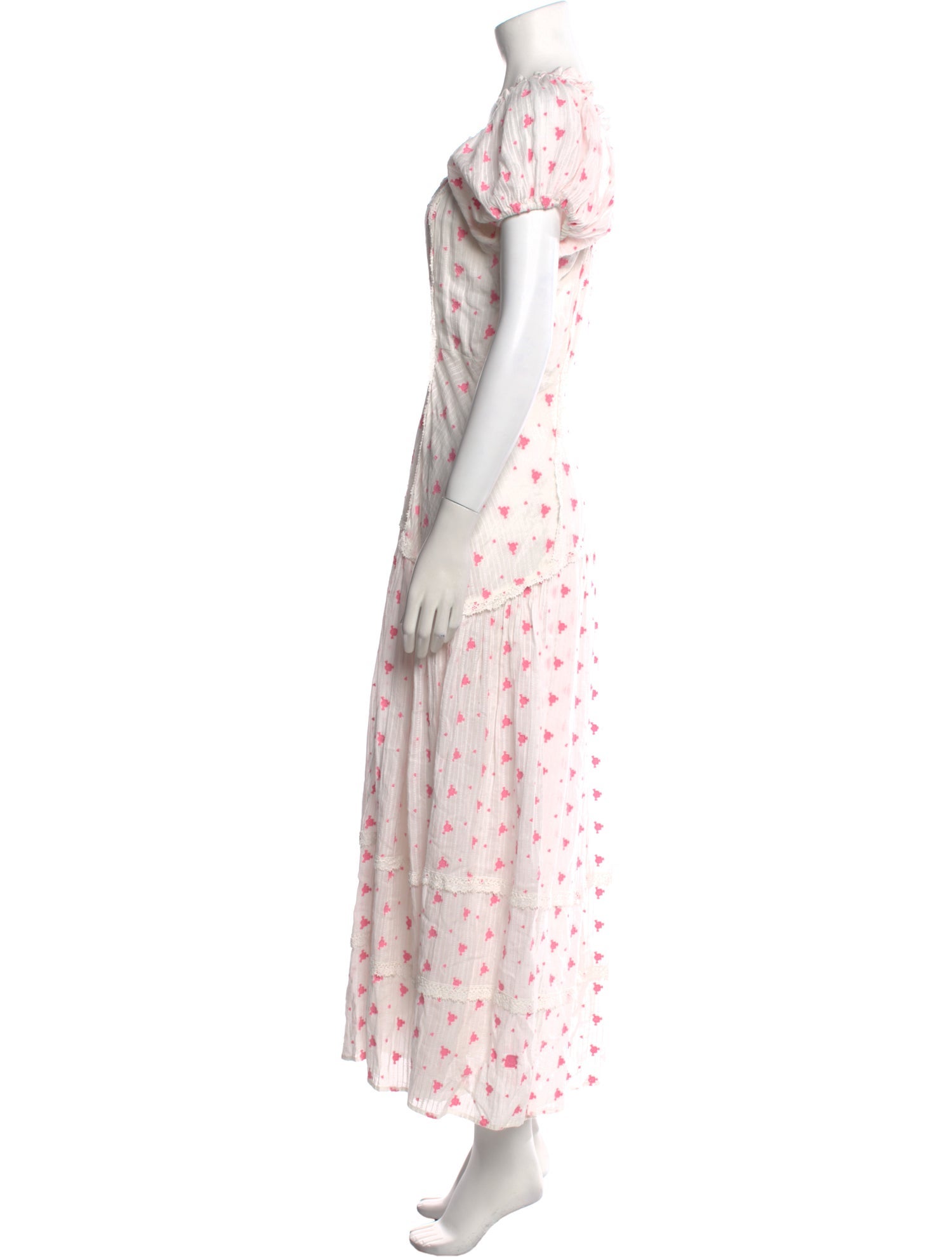 LoveShackFancy Floral Print Long Dress
