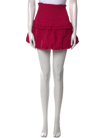 LoveShackFancy Ruffle Embellishment Mini Skirt