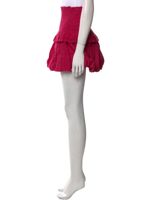 LoveShackFancy Ruffle Embellishment Mini Skirt