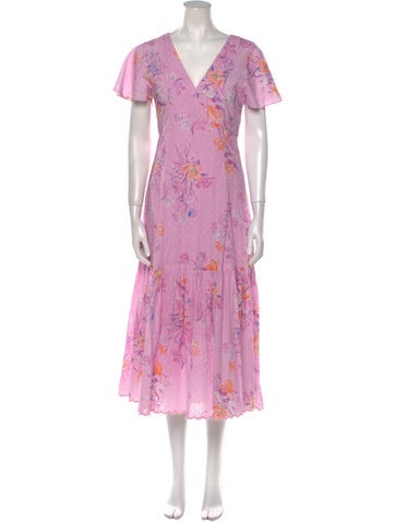 LoveShackFancy Dresses Floral Print Long Dress XL