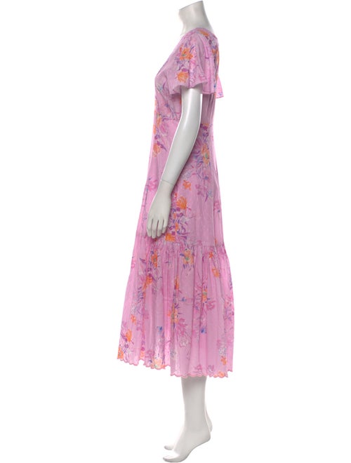 LoveShackFancy Floral Print Long Dress