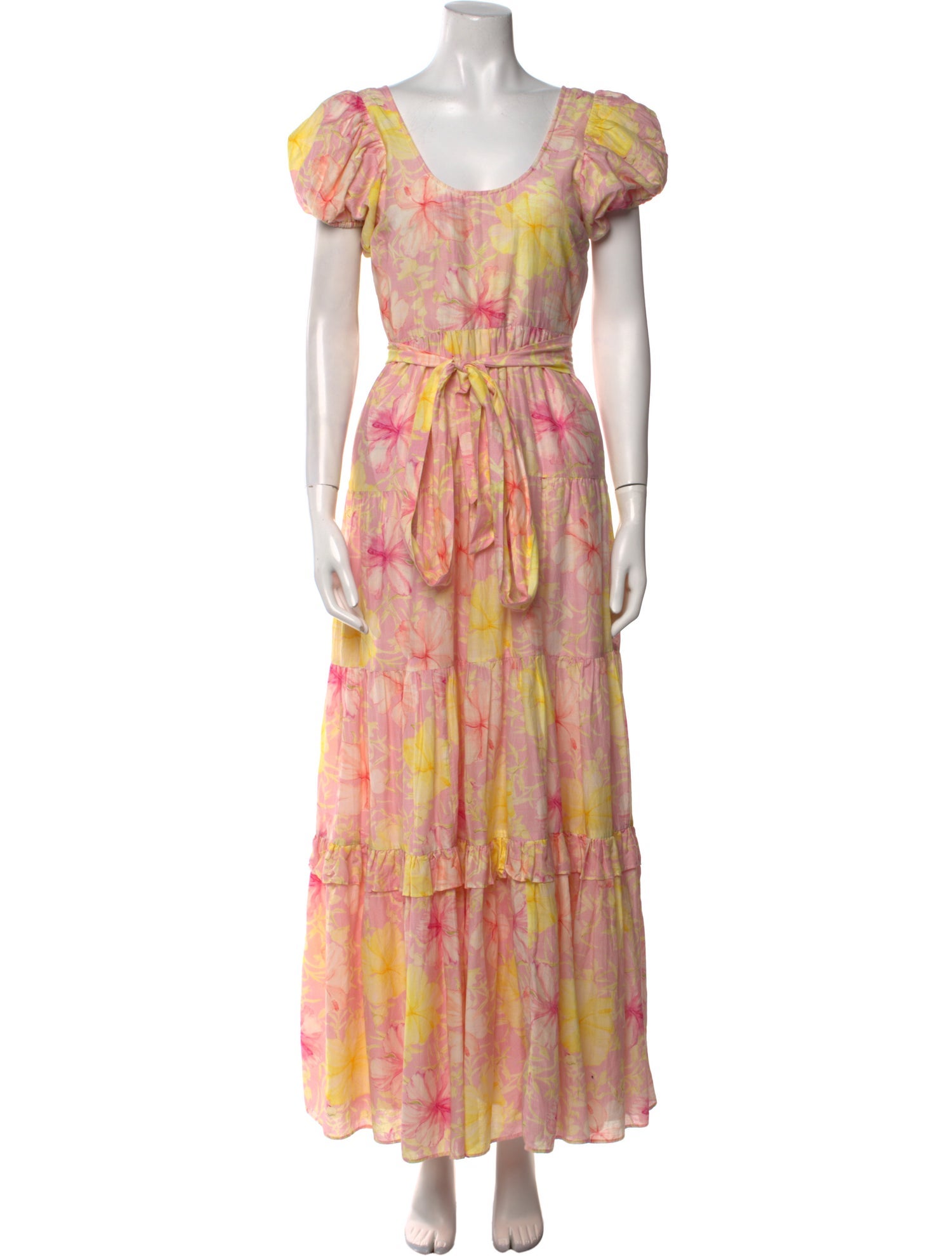 LoveShackFancy Floral Print Long Dress