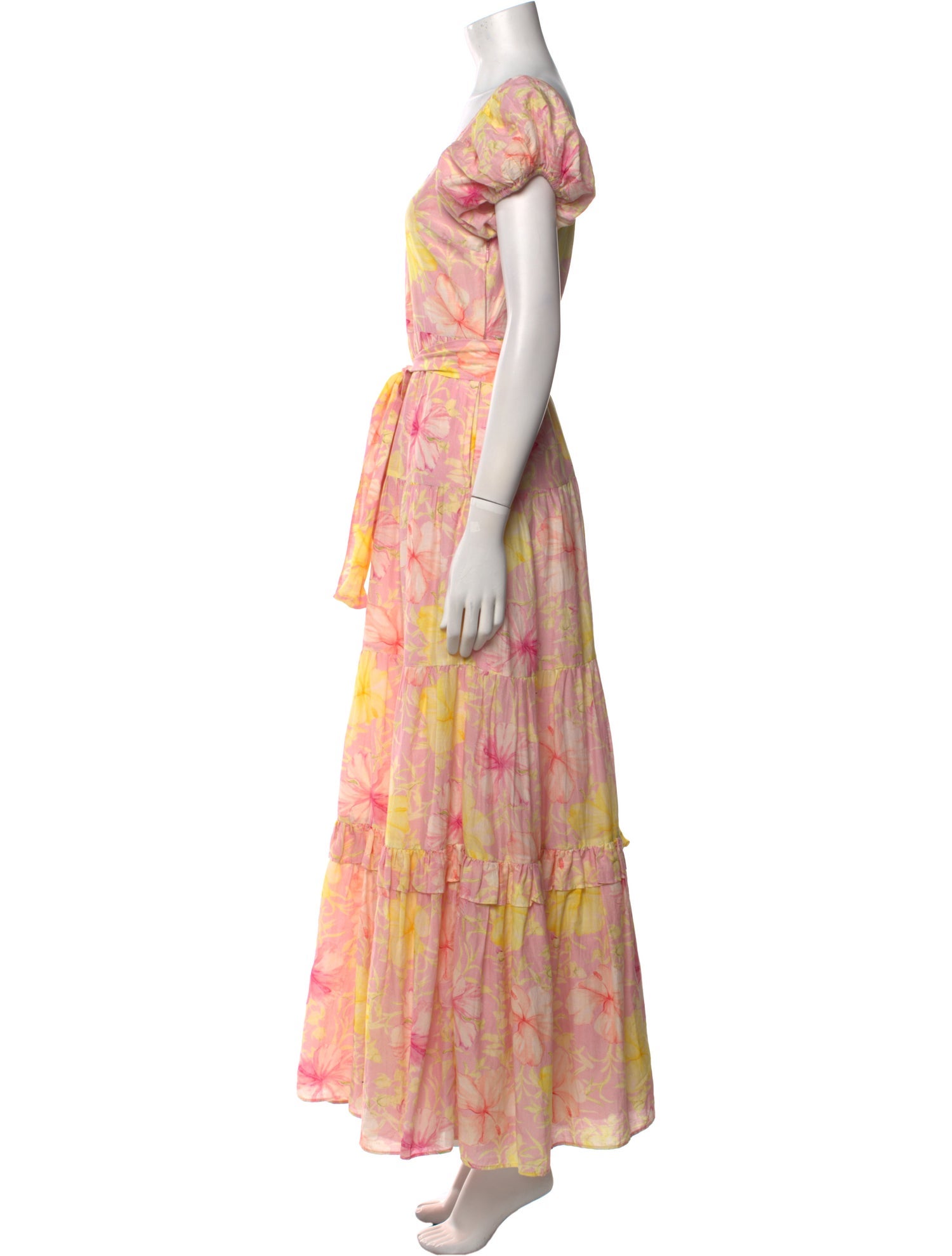 LoveShackFancy Floral Print Long Dress