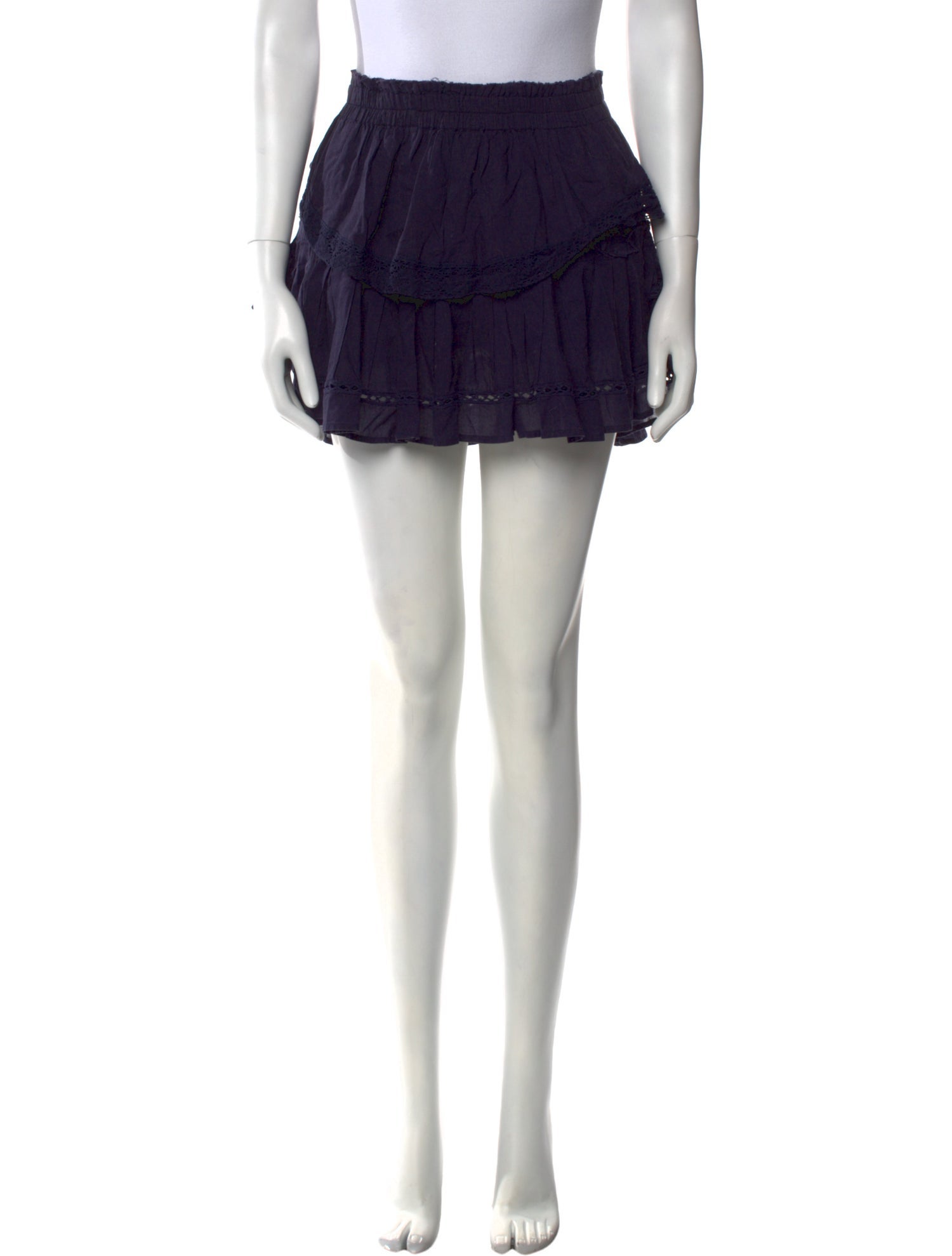 LoveShackFancy Ruffle Embellishment Mini Skirt