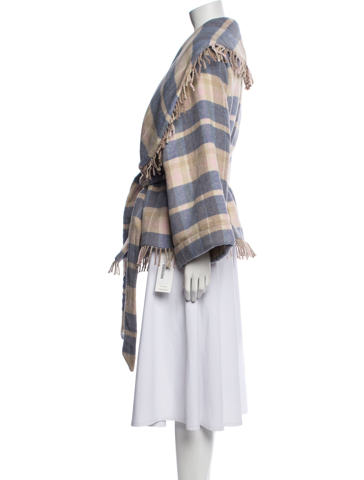 LoveShackFancy Plaid Print Coat w/ Tags